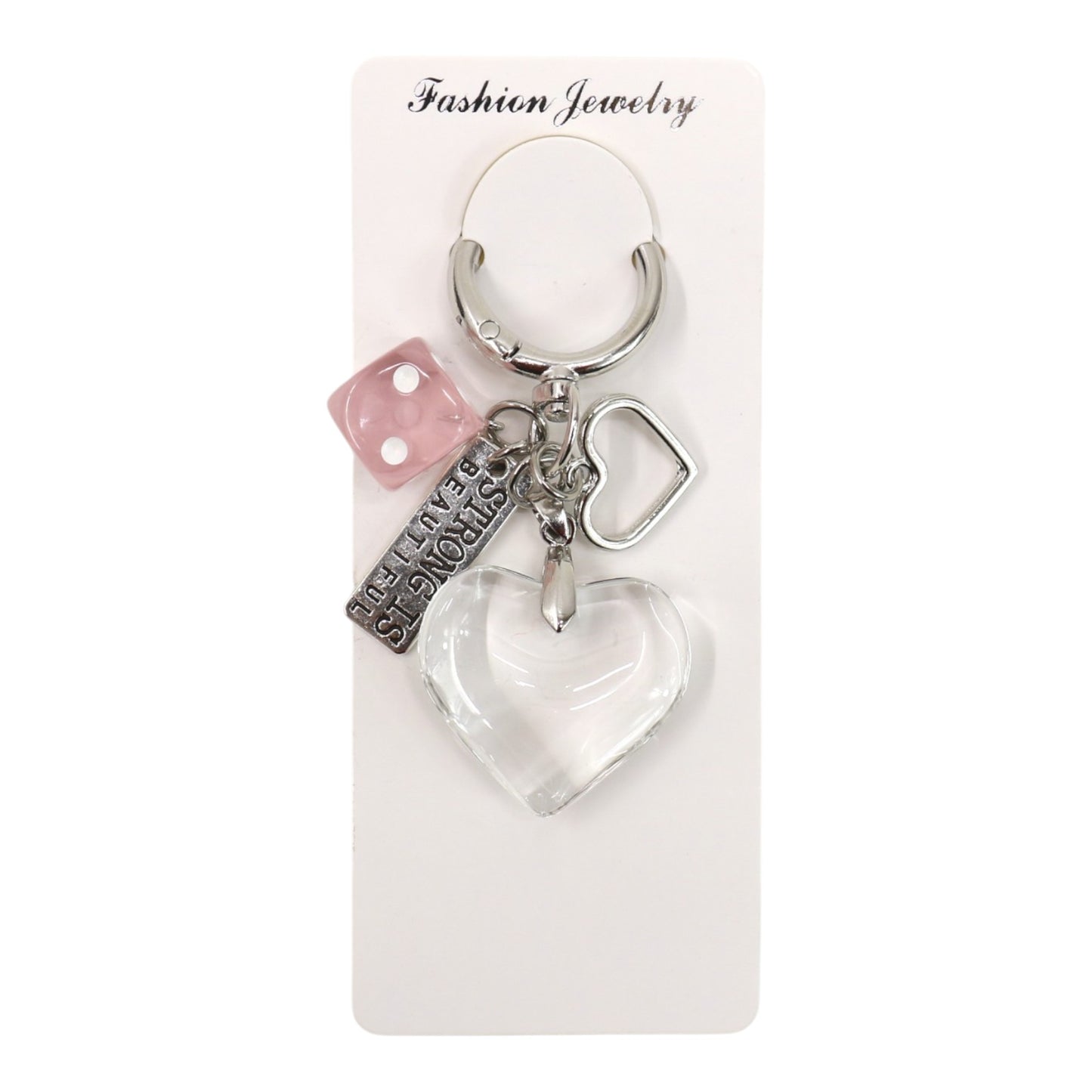 Double Sided Heart Keychain KC511-86 (12PC)