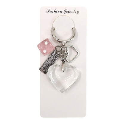 Double Sided Heart Keychain KC511-86 (12PC)