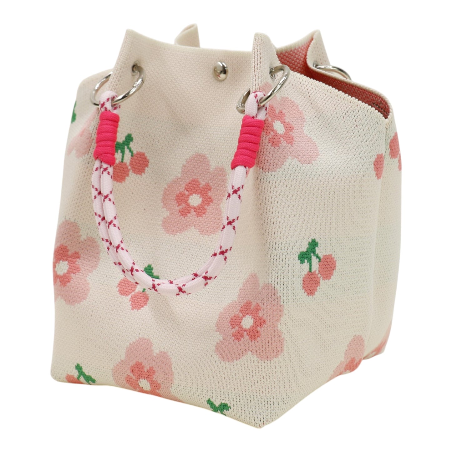 Cosmos Pattern Women's Knitted Bucket Bag BG6325-3 (3PC)