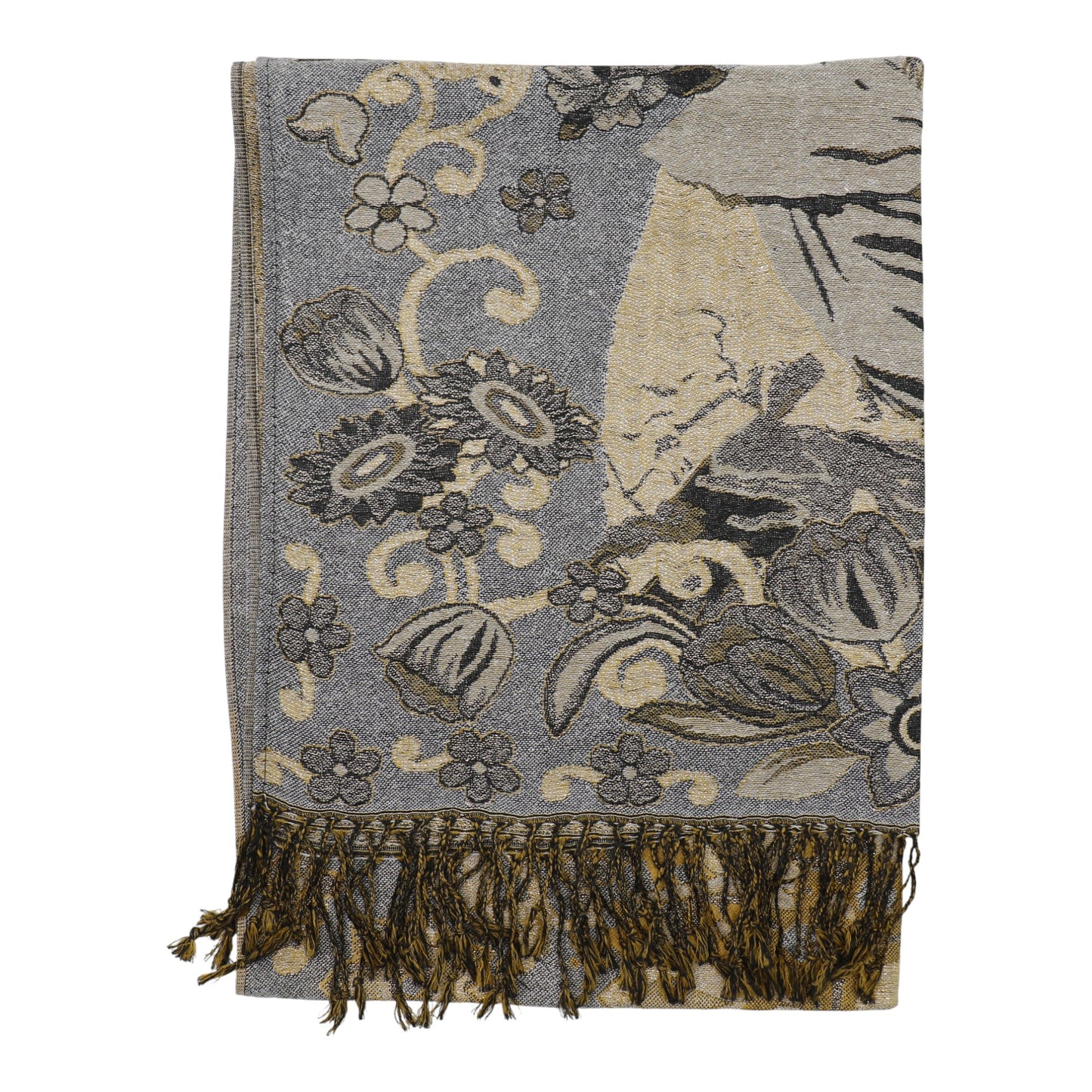 Metallic Pashmina Frida Kahlo SCF4814-1. (12pc)