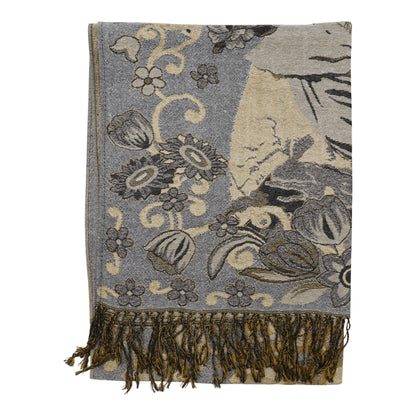 Metallic Pashmina Frida Kahlo SCF4814-1. (12pc)