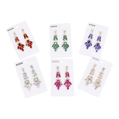 Oval Crystal Drop Bridal Earring JE7308 (3PAIR)