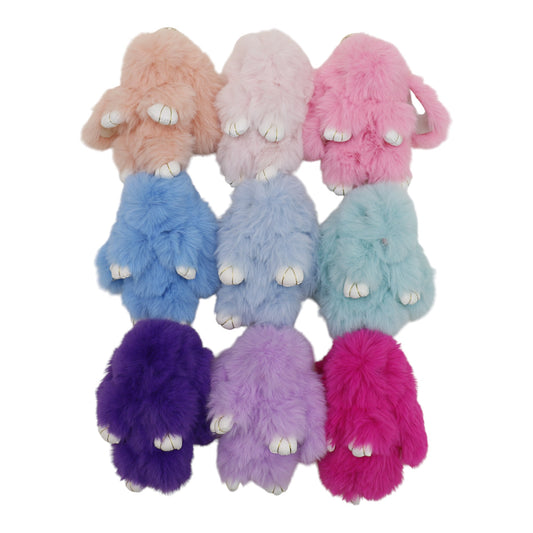 Cut Rabbit Pom Pom Key Chain KC0225-5. (3PC)