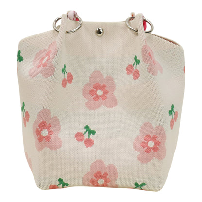 Cosmos Pattern Women's Knitted Bucket Bag BG6325-3 (3PC)