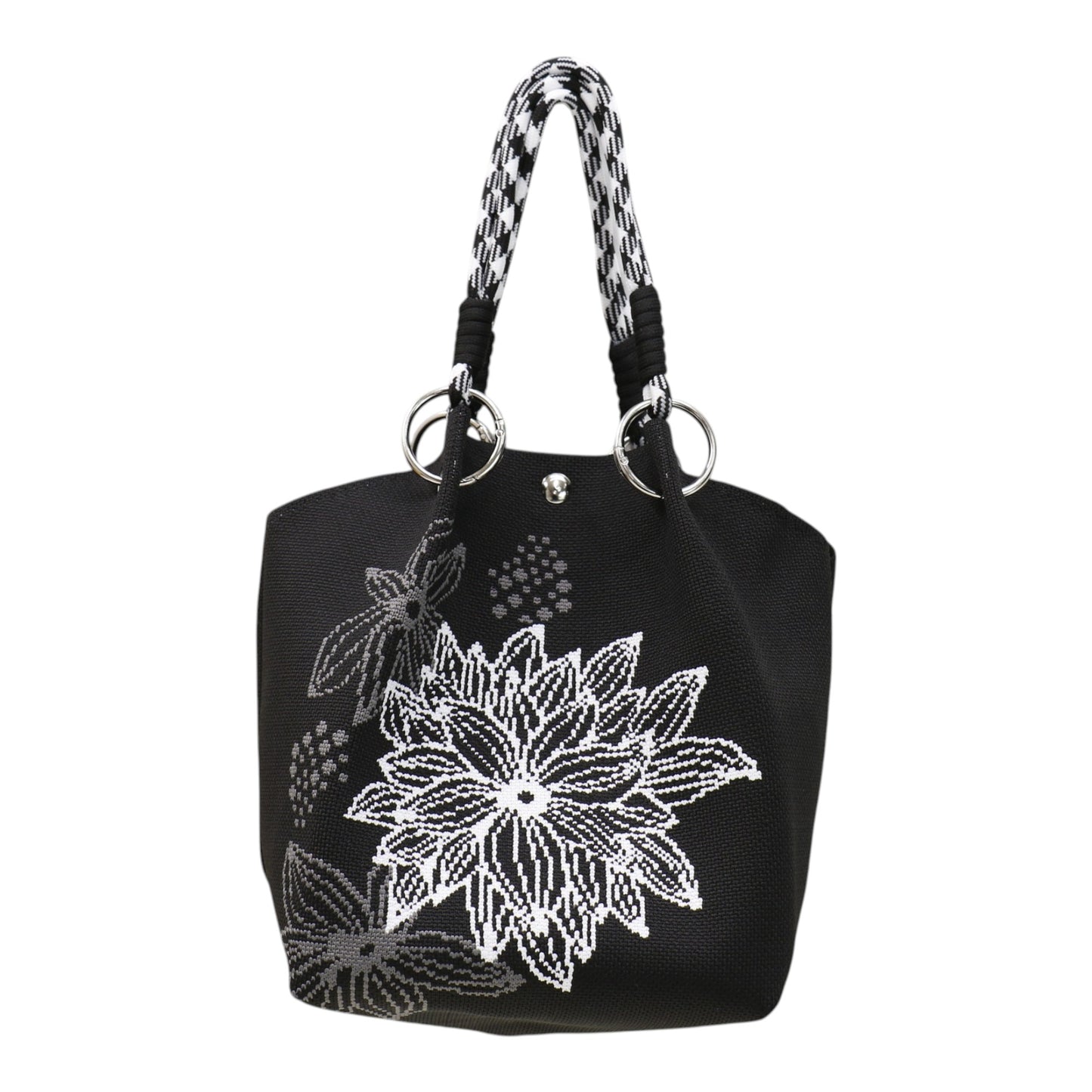 Floral Pattern Women's Knitted Bucket Bag JB6122-2 (12PC)