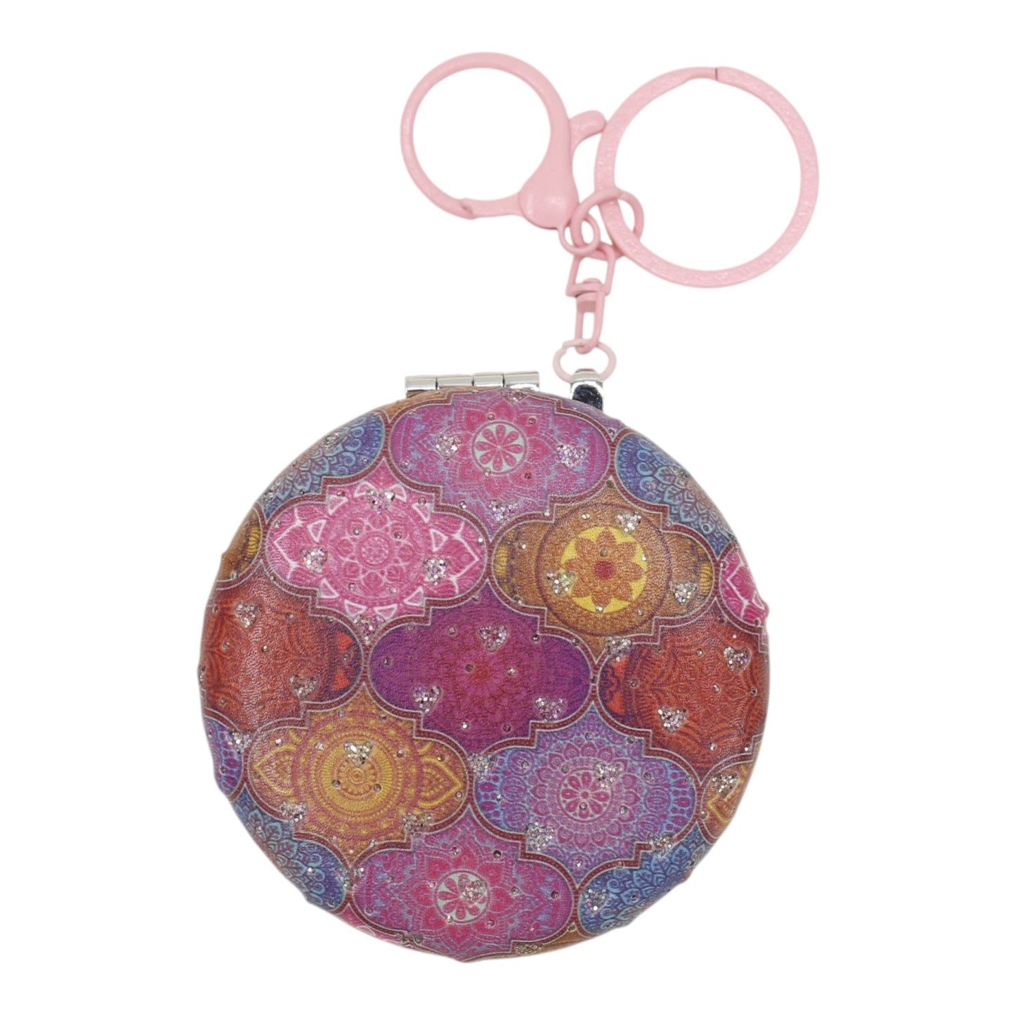 Mandala Round Mirror Key Chain JM6402- 10 (12PC)