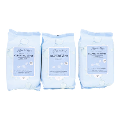 Collagen Cleansing Makeup Remover Wipes MT009 (6PK)