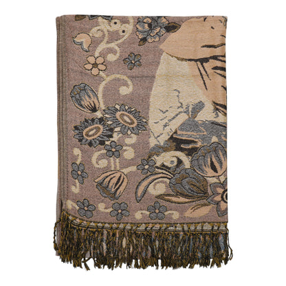 Metallic Pashmina Frida Kahlo SCF4814-1. (12pc)
