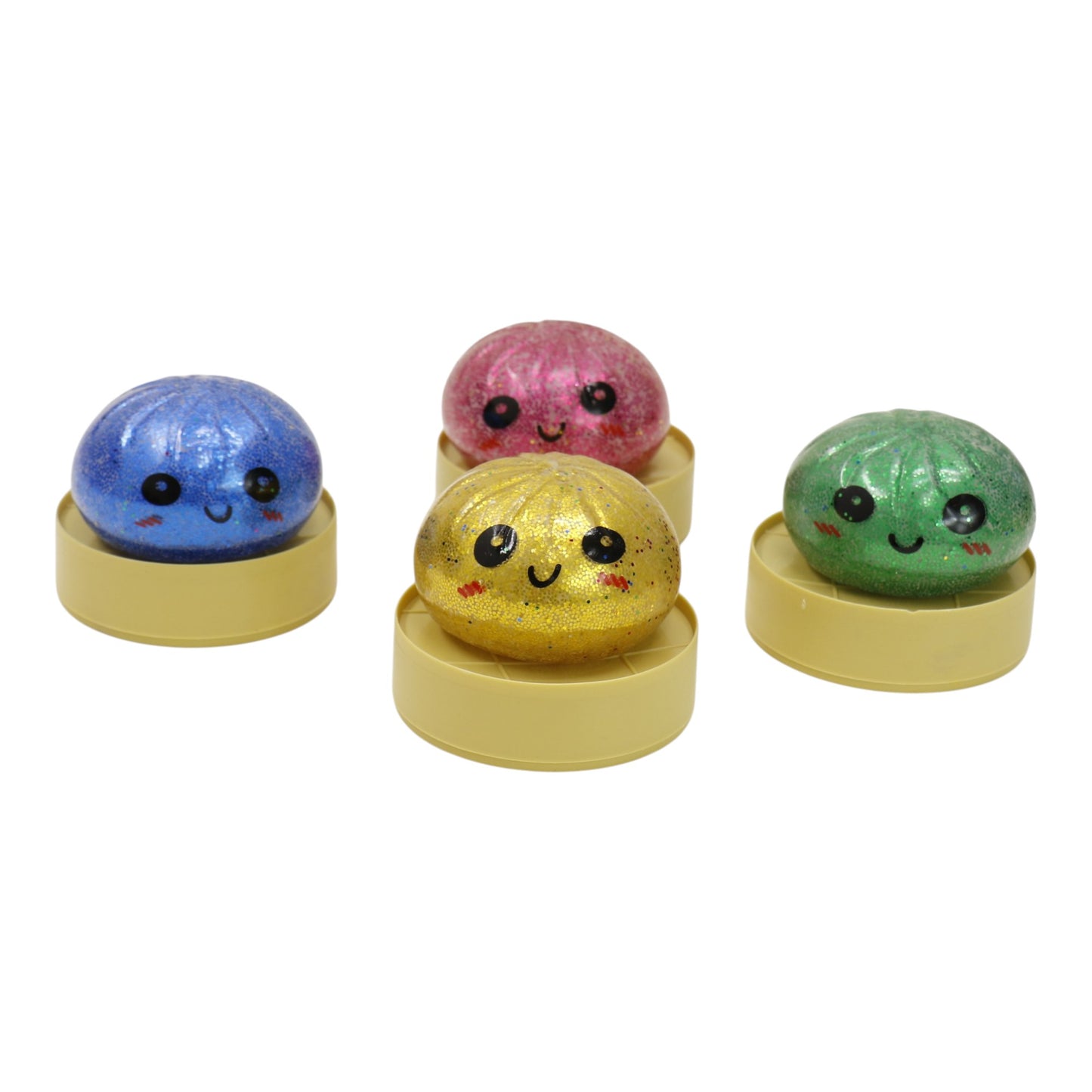 Mystery Glitter Jiggly Bun Squishy Dumpling  SS6418-3 (12PC)