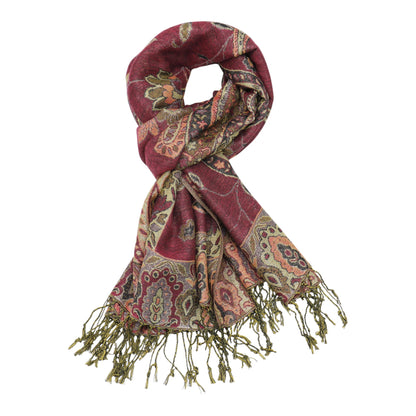 Metallic Pashmina Paisley Pattern SCF3719-30. (12PC)