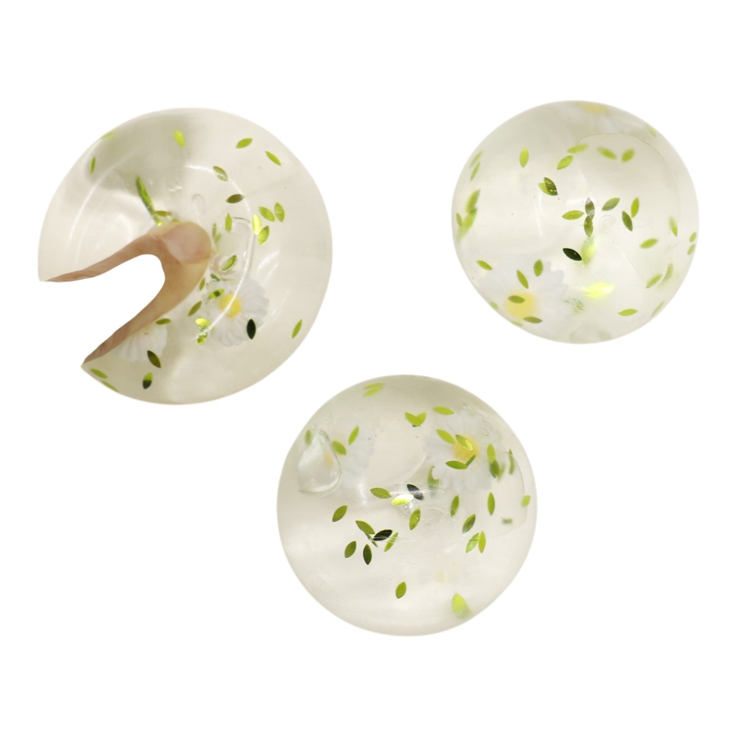 Clear Ball Daisy Squishy Toy JT6407-5 (12PC)