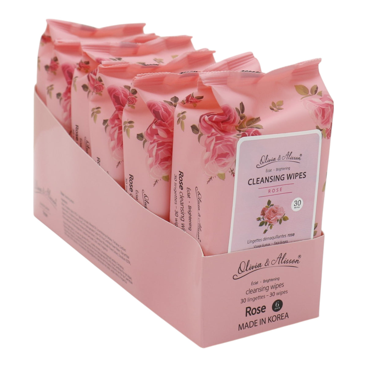 Rose Cleansing Makeup Remover Wipes MIT003 (6PK)