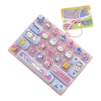 Cartoon 26 Key Stress Relief Button Keyboard Keychain Toy Y16-2 (12)