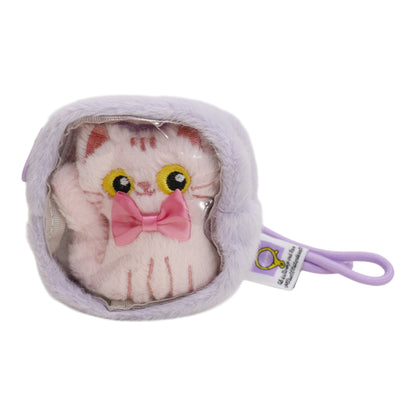 Cute Black Cat With Pink Ribbon Hanging Pendant Coin Purse SS6302-1 (12)