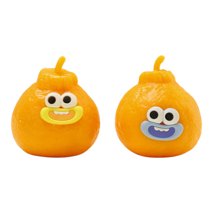Goofy Smile Orange Tangerine Fluffy Slime Filled TPR Squishy Toy JT6831-11 (12PC)