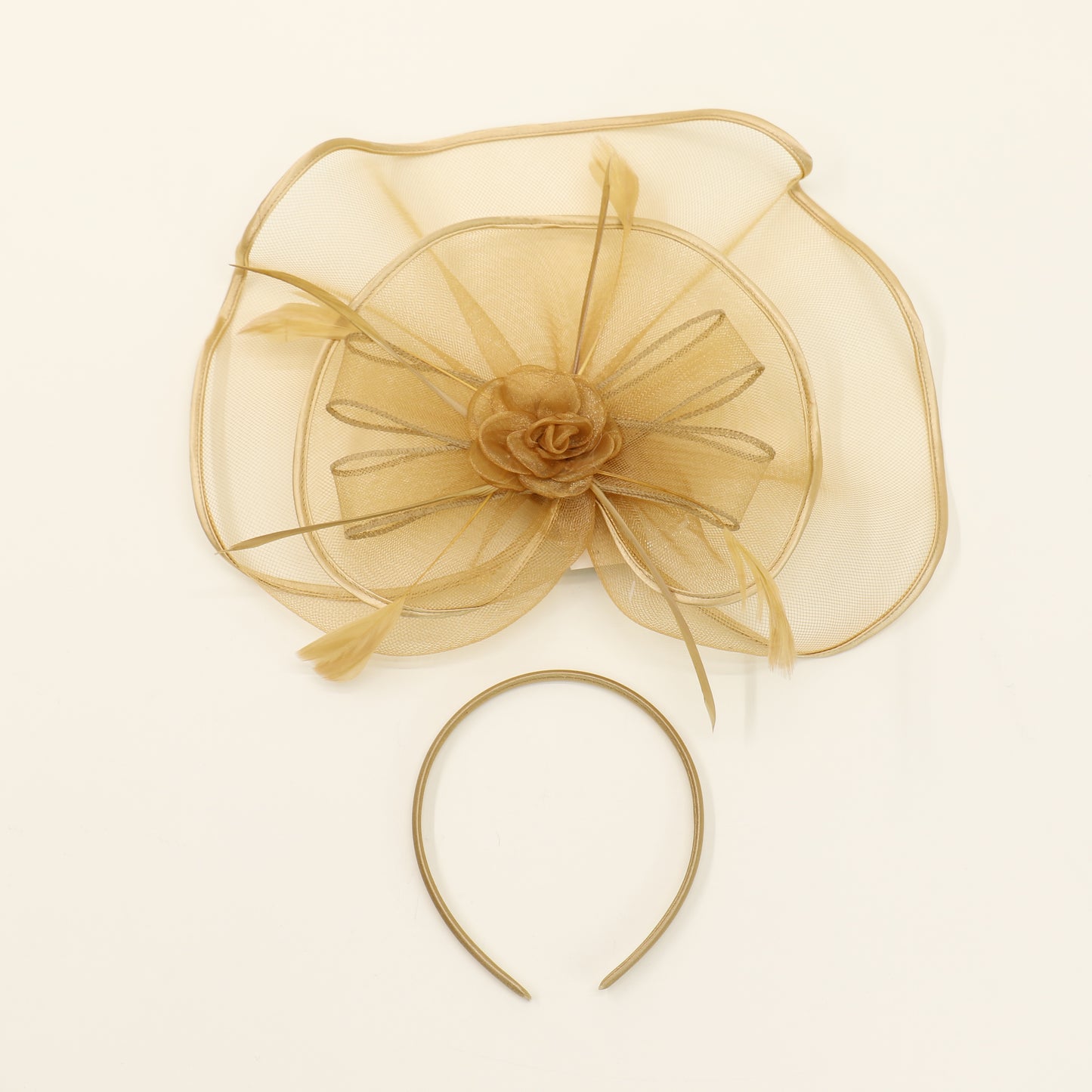 Fascinator Kentucky Derby & Tea Party Flower Feather Hat FF812.(3PC)
