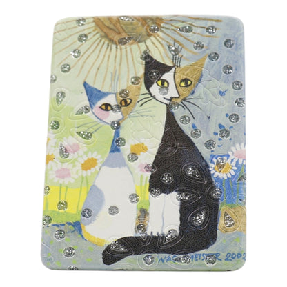 Cat Cartoon Rectangular Glitter Compact Makeup Mirror JM6423-30 (12PC)