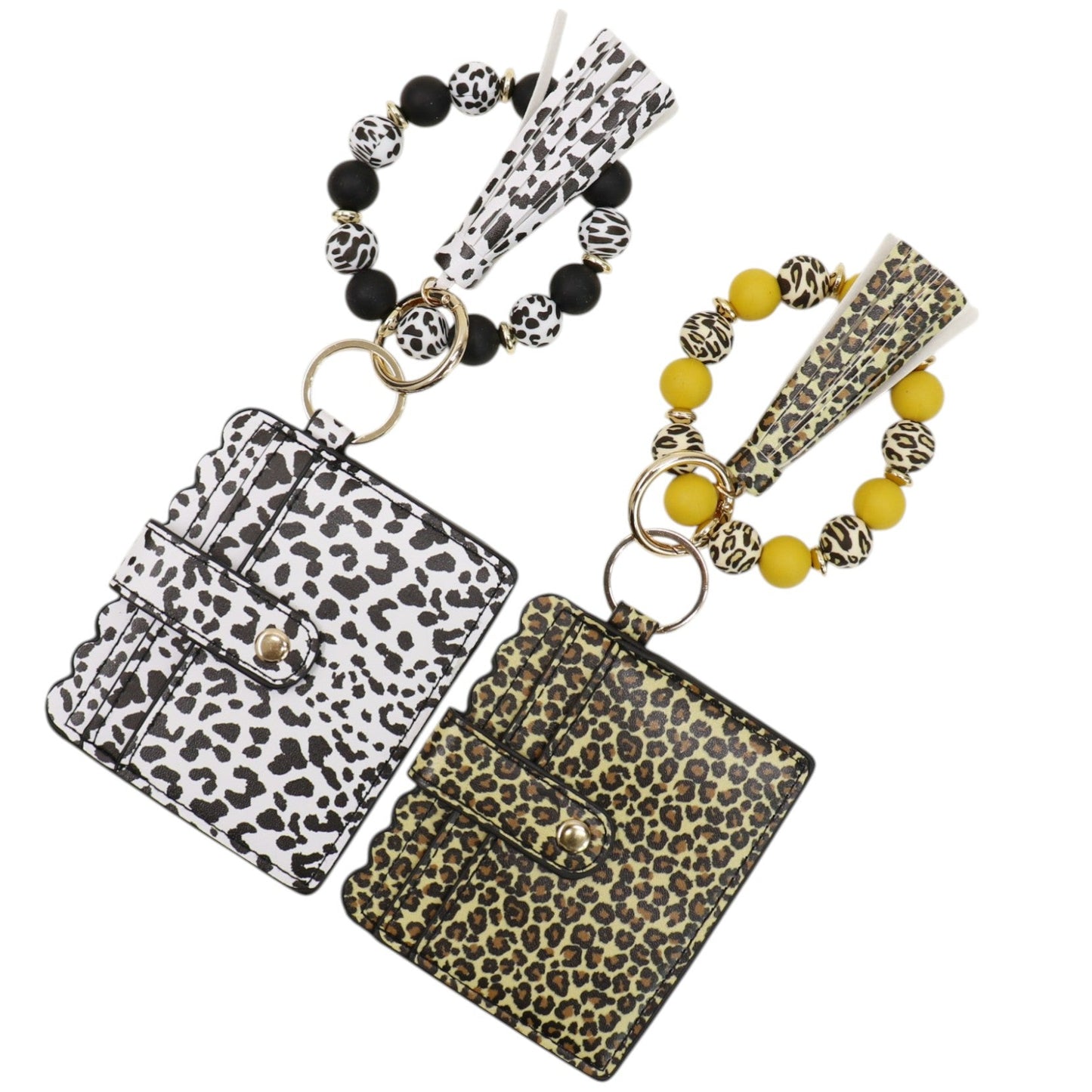 Silicone Bracelet Leather Wallet Tassel JB6126-12 (12PC)