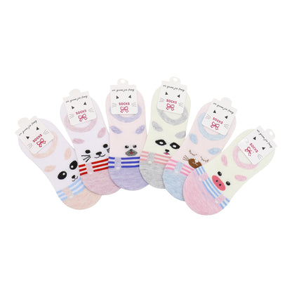 Women's Cute Animal Cartoon Fake Socks SS3208-105. (12PC)
