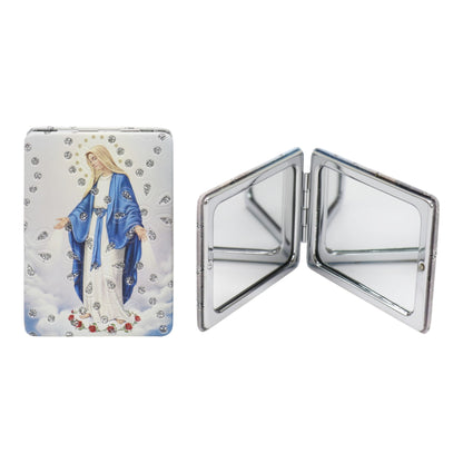Religious Rectangular Glitter Compact Makeup Mirror JM6423-2 (12PC)