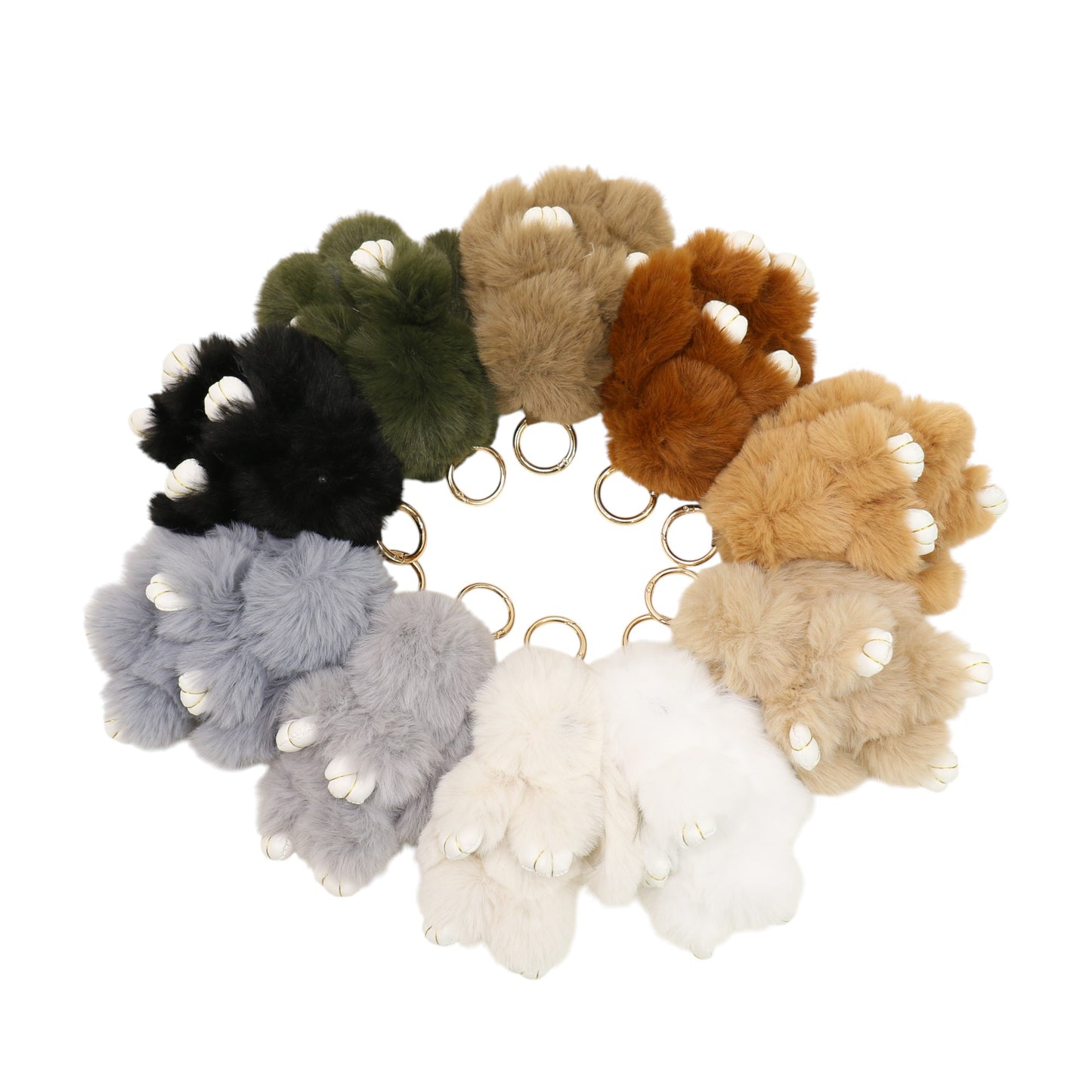 Cut Rabbit Pom Pom Key Chain KC0225-5.. (3PC)