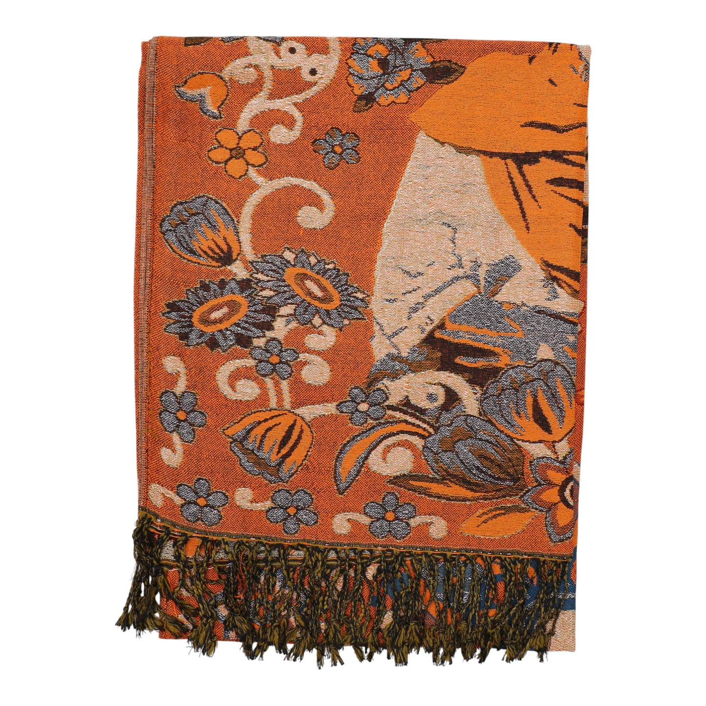 Metallic Pashmina Frida Kahlo SCF4814-1. (12pc)