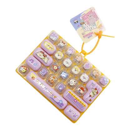 Cartoon 26 Key Stress Relief Button Keyboard Keychain Toy Y16-2 (12)
