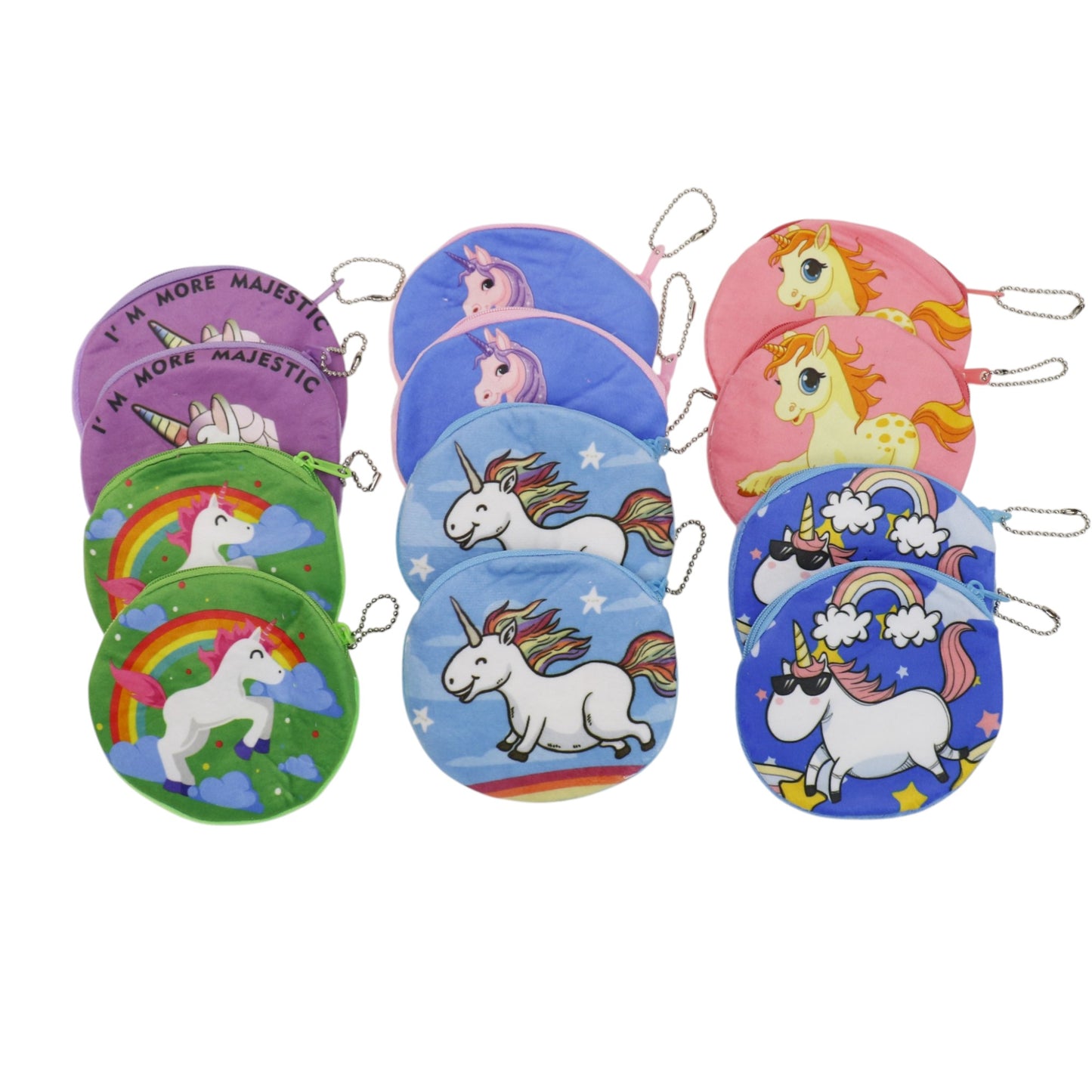 Unicorn Mini Coin Purse Key Chain SY0754 (12PC)