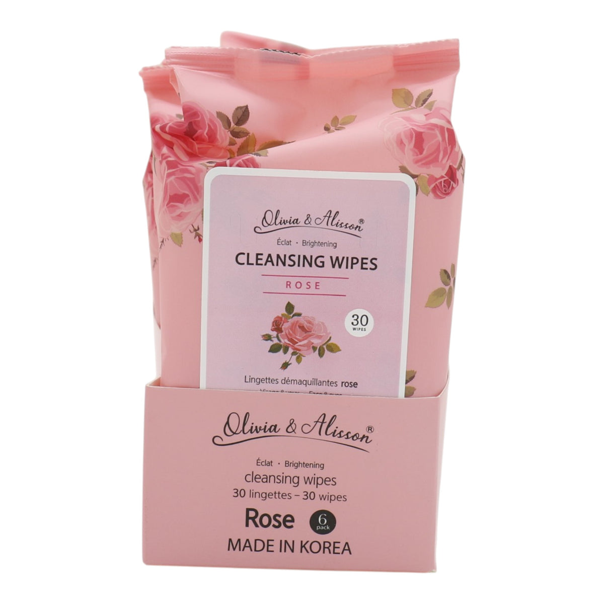 Rose Cleansing Makeup Remover Wipes MIT003 (6PK)