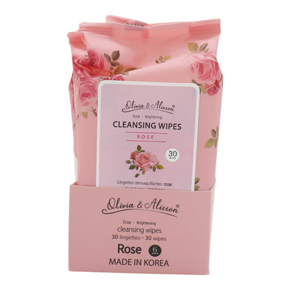 Rose Cleansing Makeup Remover Wipes MIT003 (6PK)