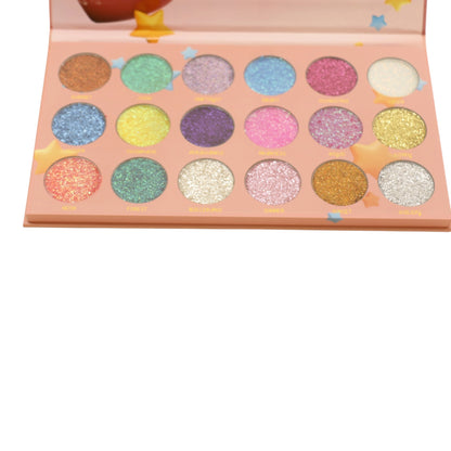 S. He 18 Color Pressed Glitter Palette PG02 (6PK)