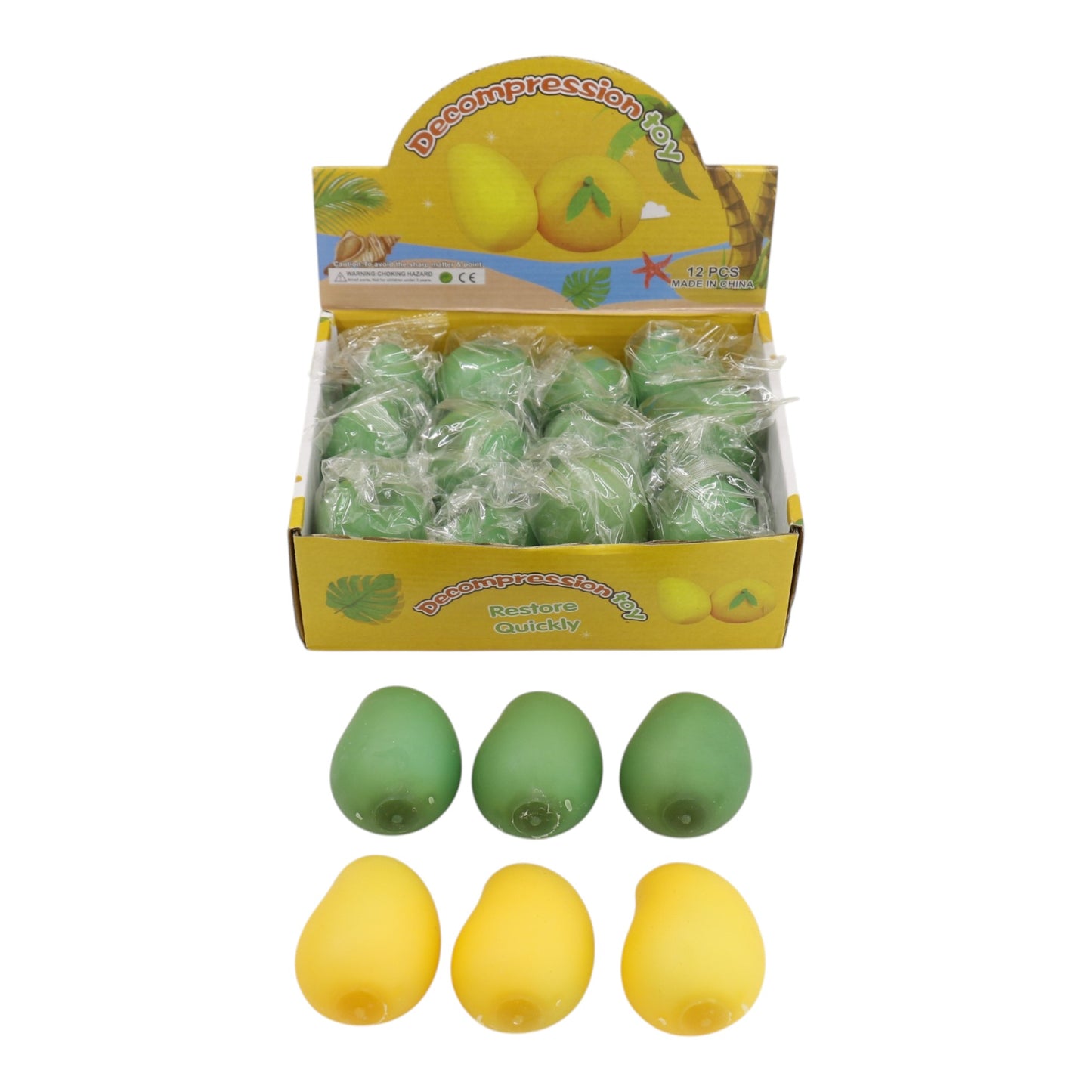 Avocado Flour Squishy Toy JT6608-3 (12PC)