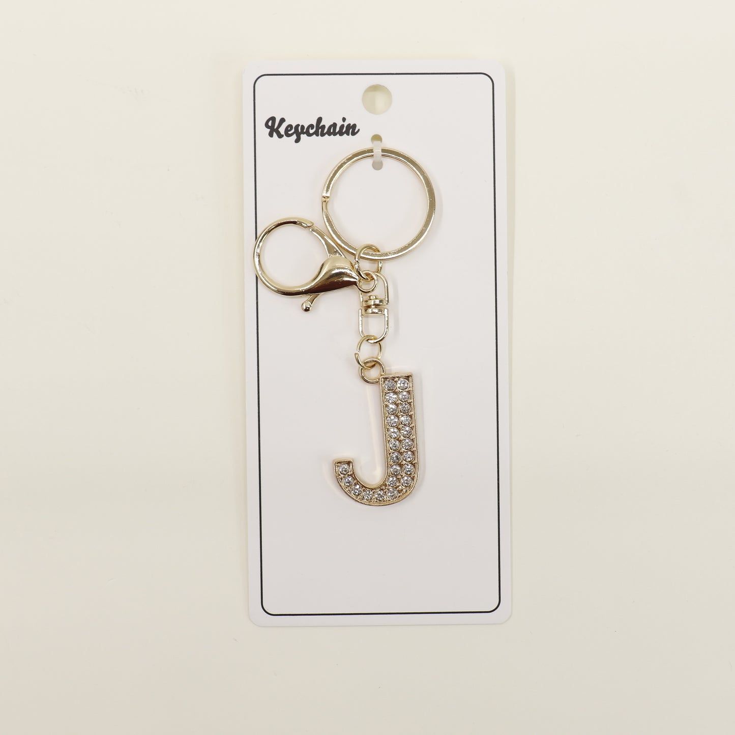 Rhinestone Alphabet Initial Letter Key Chain SS51011-32. (12PC)