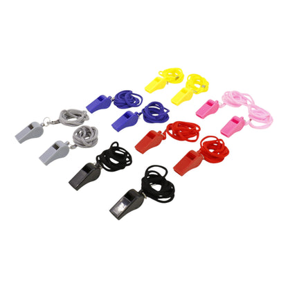 Plastic Referee Whistle With LanyardJM6122- 2 (12PC)
