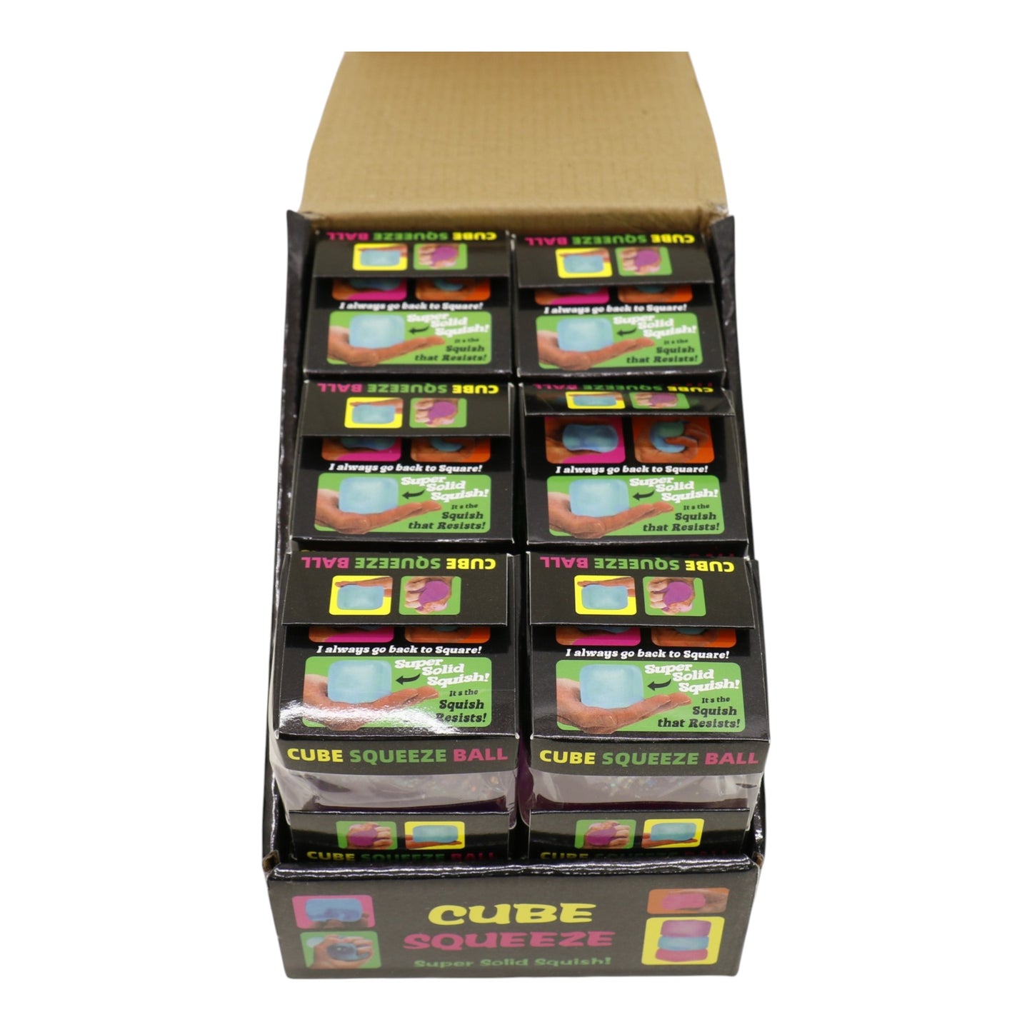 Colorful Glitter Cube Squishy Toy SS6510-52. (12PC)
