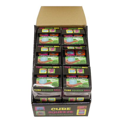 Colorful Glitter Cube Squishy Toy SS6510-52. (12PC)
