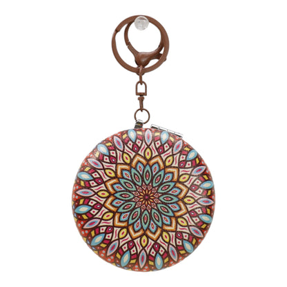 Mandala Round Mirror Key Chain JM6402-2 (12PC)