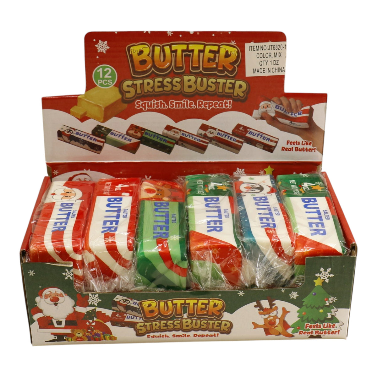 Christmas Salted Squishy Butter Toy JT6820-1 (12PC)