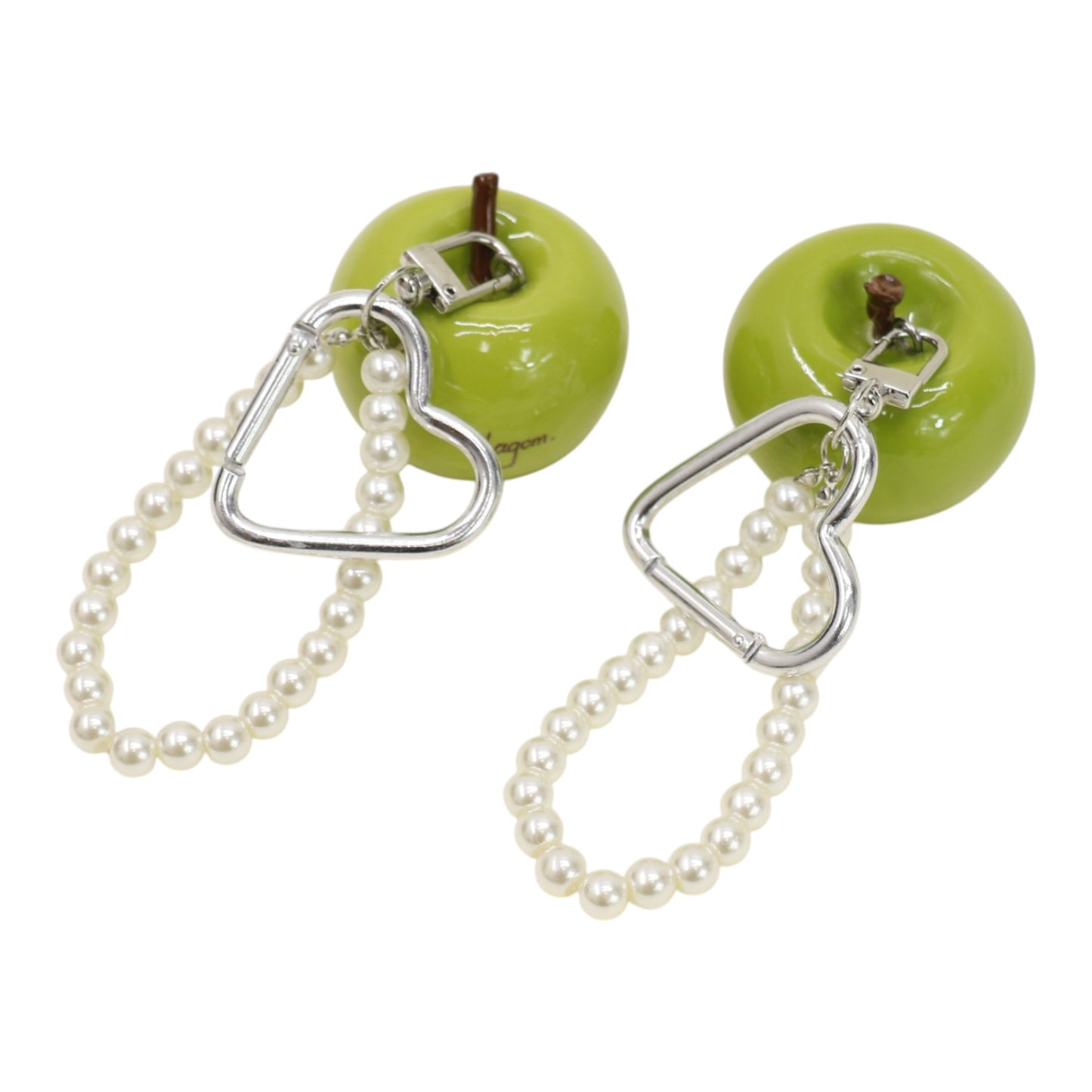 Cute Green Apple With Pearl Keychain and Bag Charm JK6413-1 (12)
