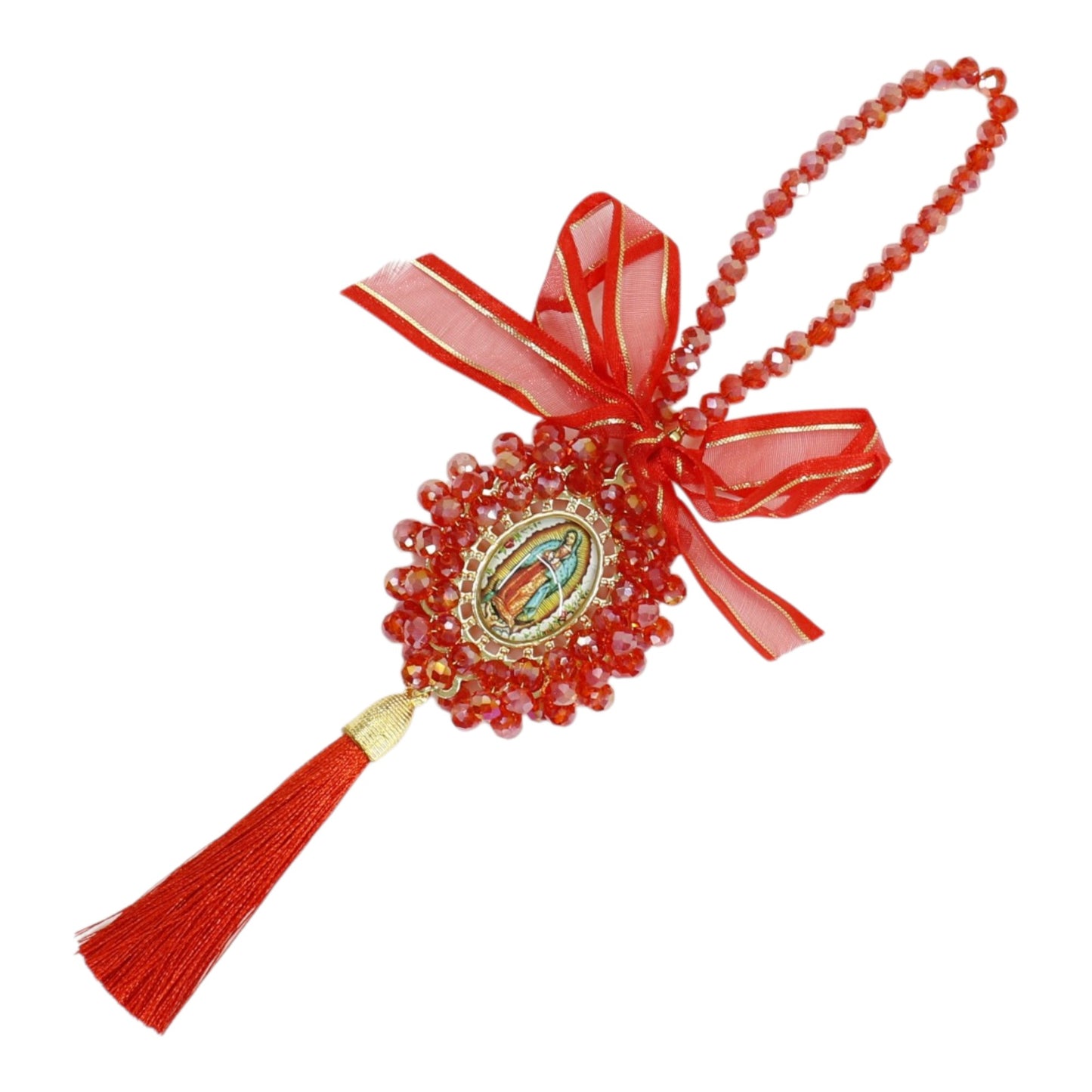 Guadalupe Car Rear Mirror Hang Accessory CH220RD (12PC)