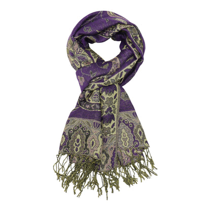 Metallic Pashmina Paisley Pattern SCF3719-30. (12PC)