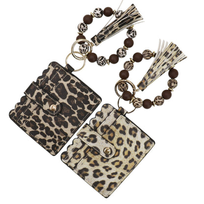 Silicone Bracelet Leather Wallet Tassel JB6126-12 (12PC)