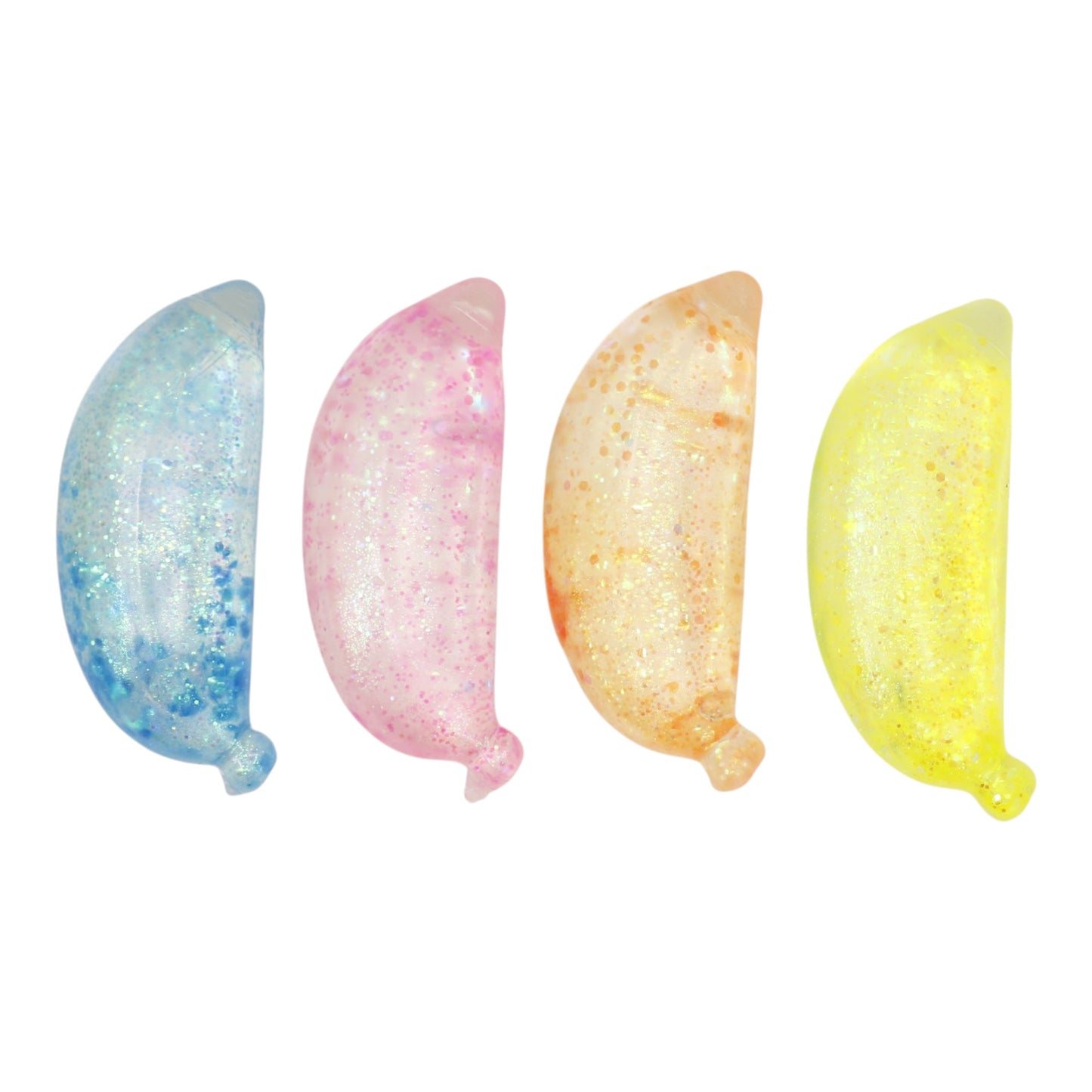 Glitter Maltose Sugar Banana Squishy Toy JT6603-18 (12PC)