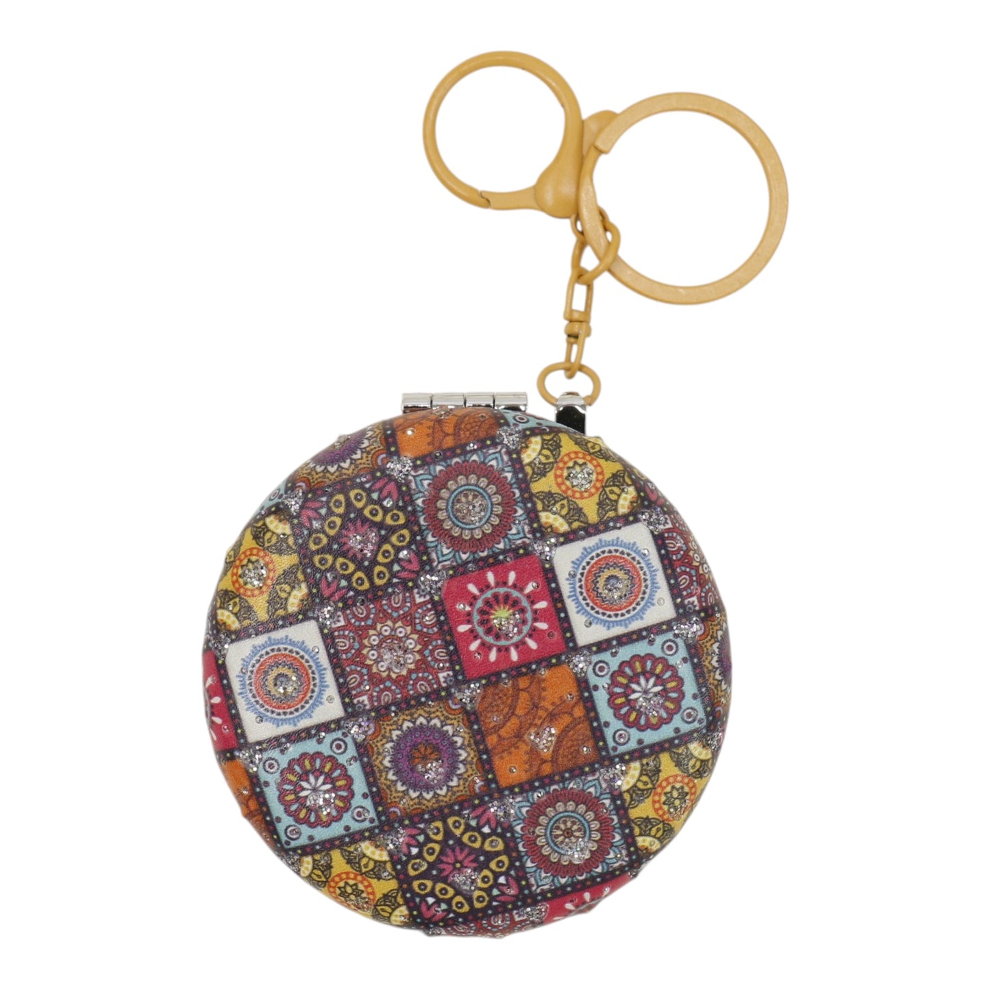 Mandala Round Mirror Key Chain JM6402- 10 (12PC)