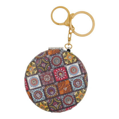 Mandala Round Mirror Key Chain JM6402- 10 (12PC)