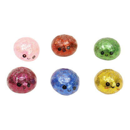Mini Glitter Gel Bead Squishy Dumpling With Steamer SQ6606-3. (12PC)