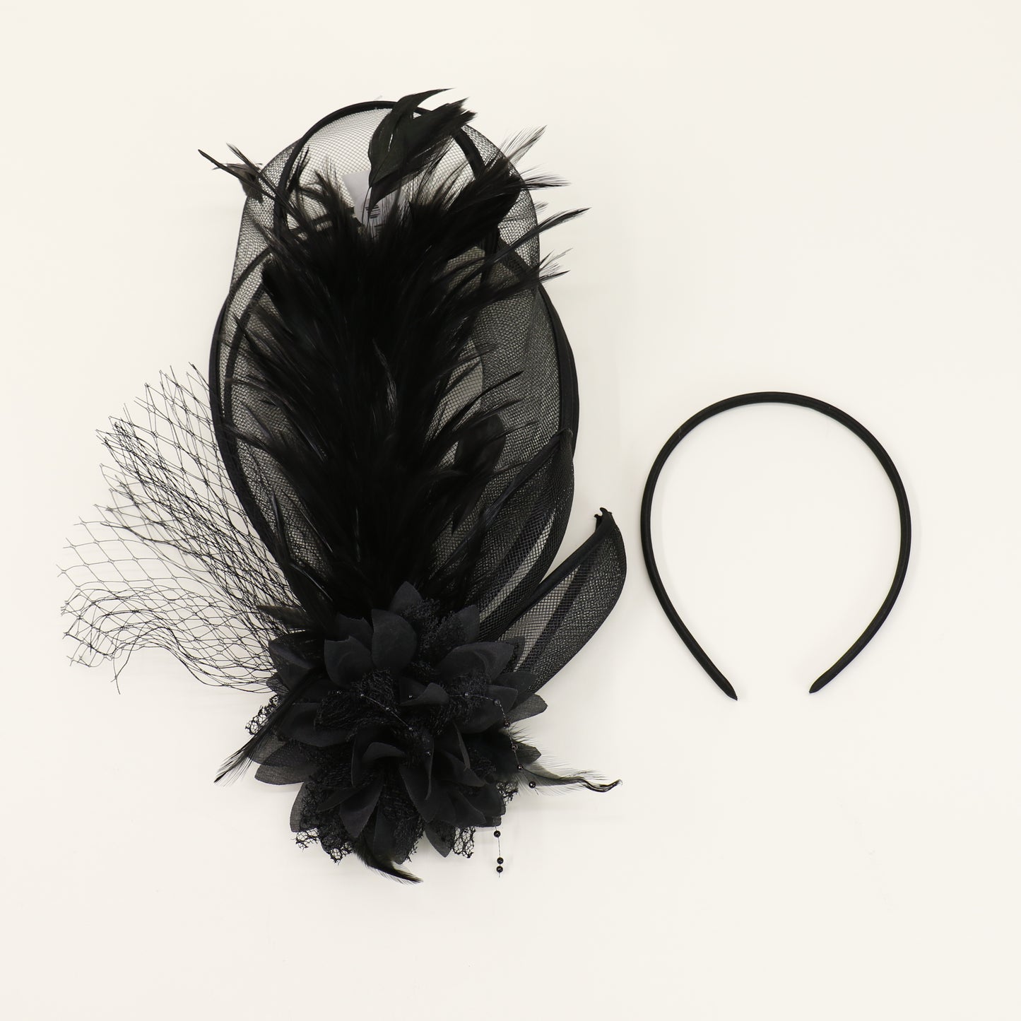 Fascinator Kentucky Derby & Tea Party Flower Feather Hat FF814(3PC)