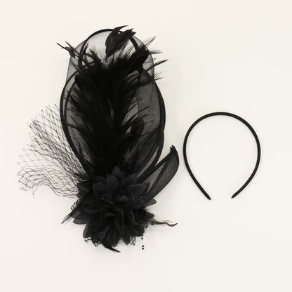 Fascinator Kentucky Derby & Tea Party Flower Feather Hat FF814(3PC)
