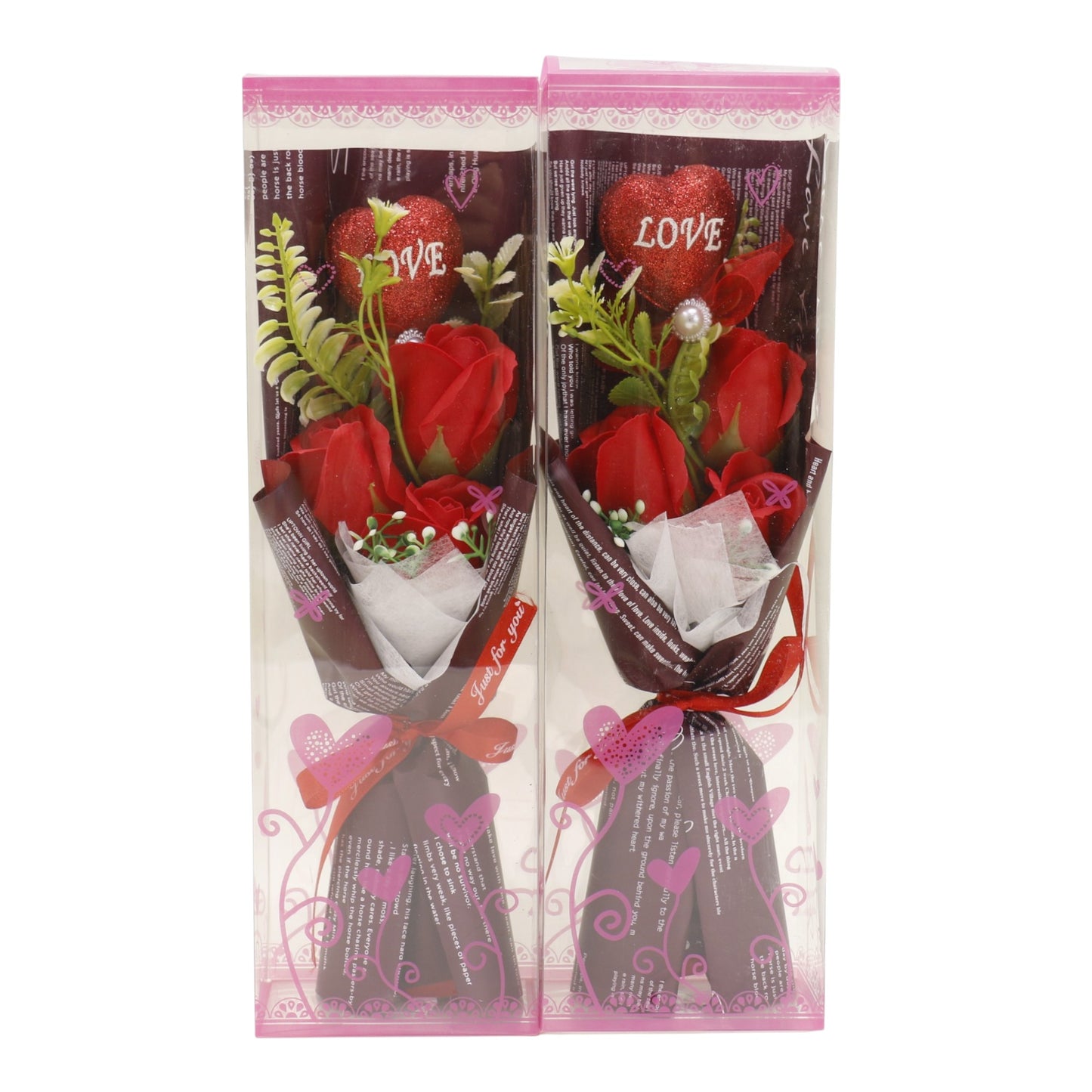 Three Rose Heart Artificial Bouquet Gift  VT5111-2 (1 PACKS )