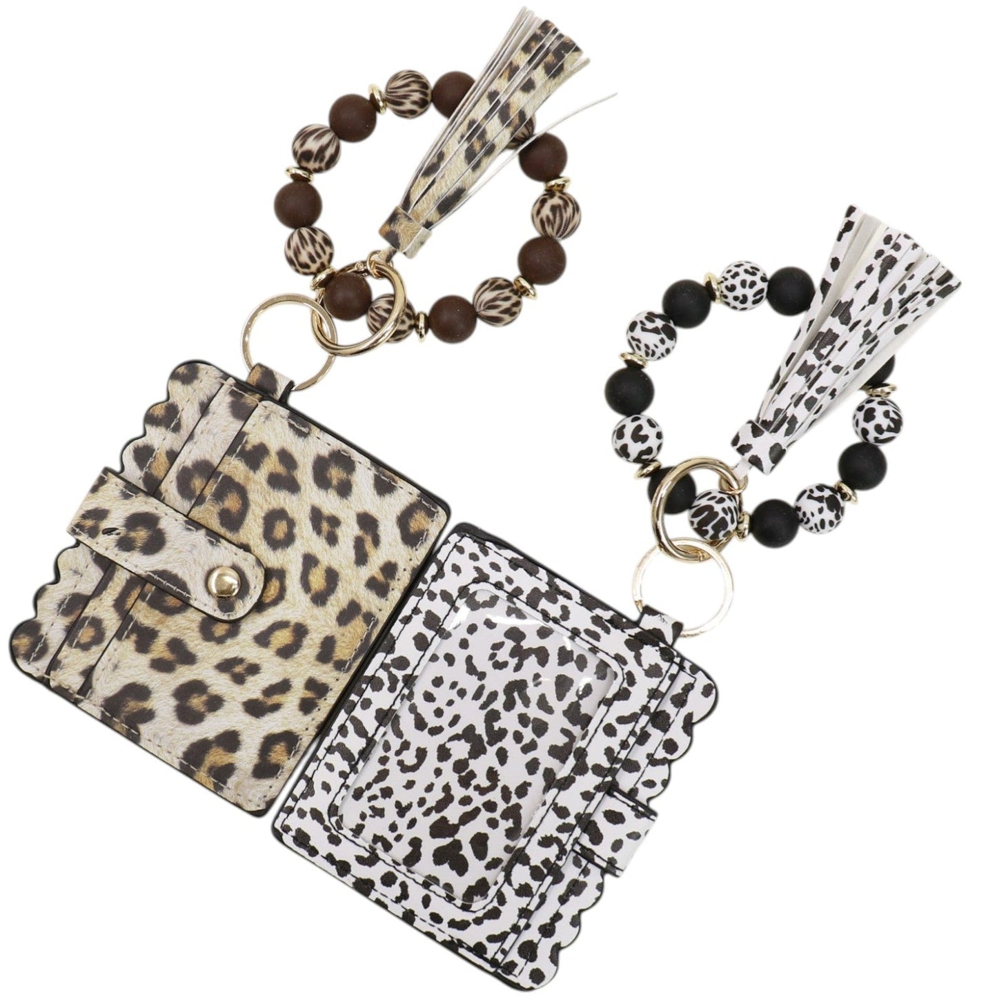 Silicone Bracelet Leather Wallet Tassel JB6126-12 (12PC)